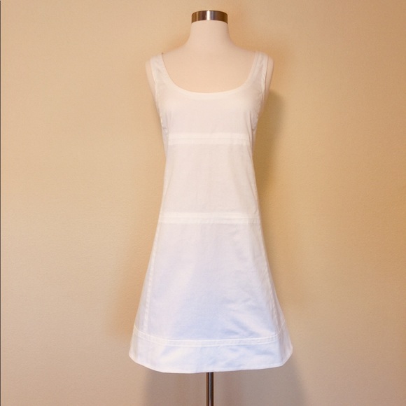 Prada White Sleeveless A-line Sheath Dress SZ 6 - Picture 1 of 8